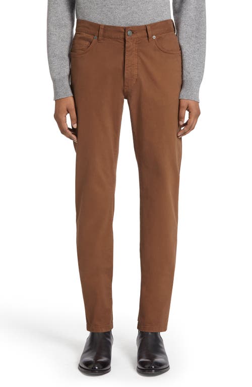 ZEGNA City Fit Stretch Cotton Pants Vicuna at Nordstrom,