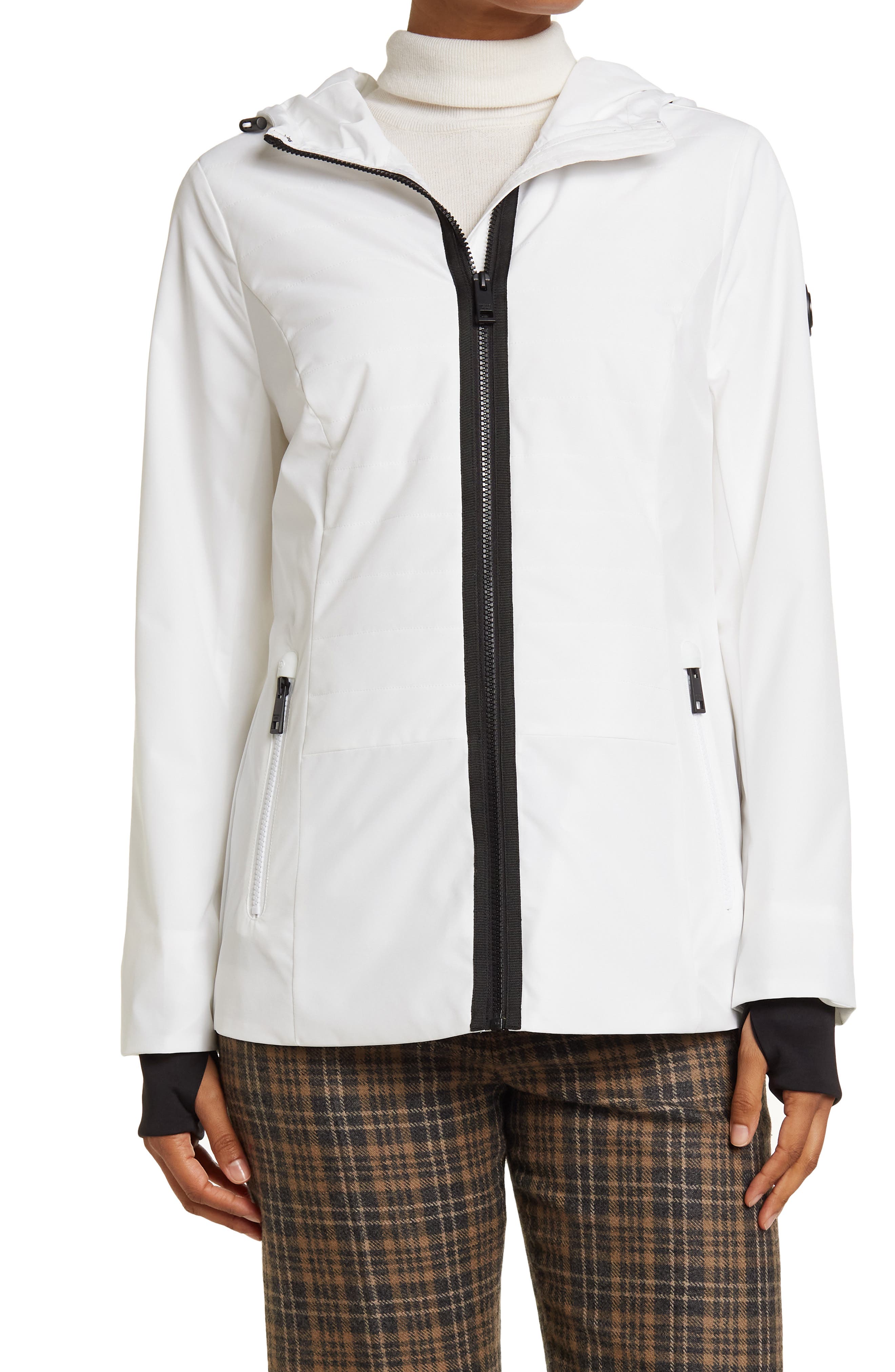 michael kors white raincoat