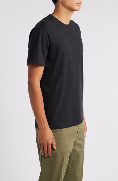 Treasure & Bond Lived In Slub Jersey Crewneck T-shirt In Black Caviar
