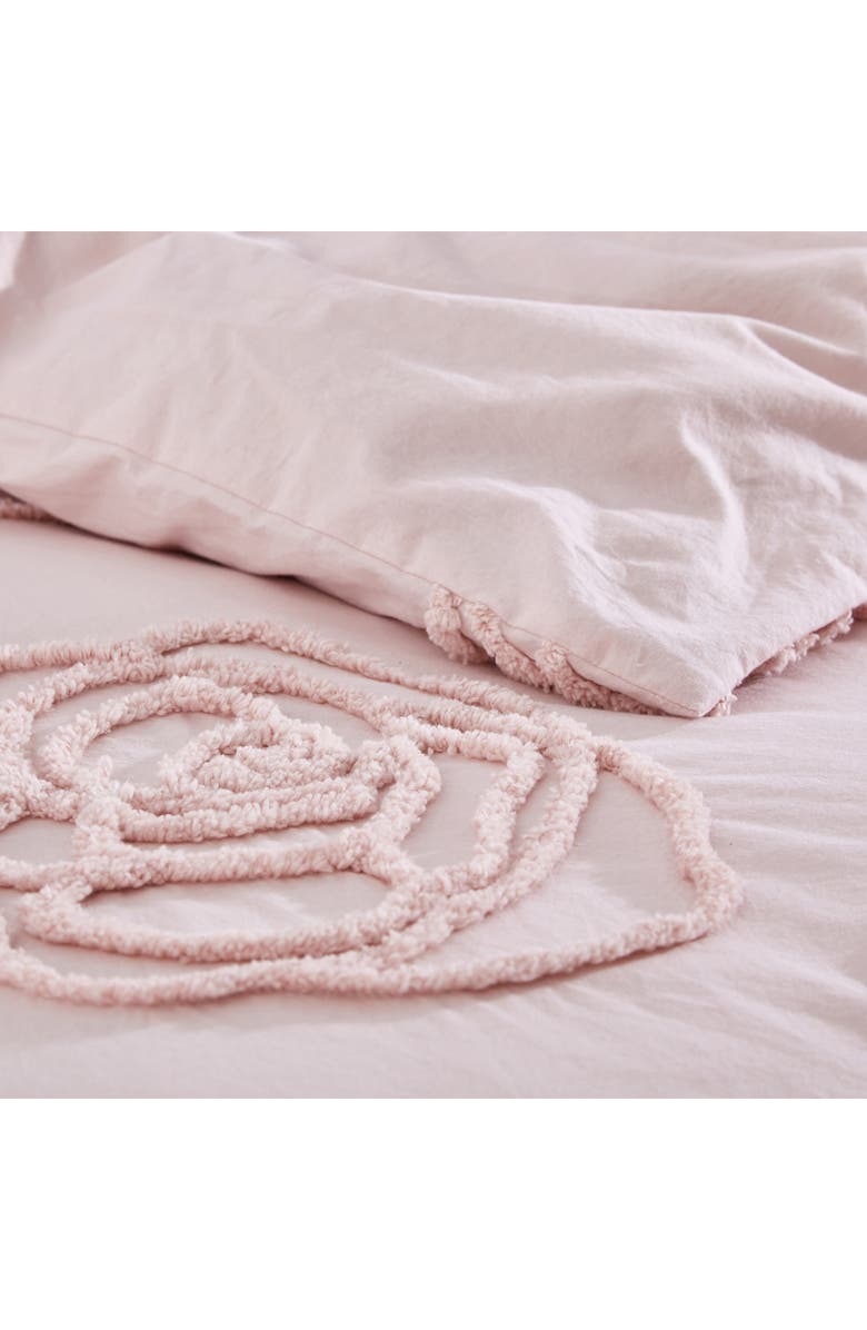 Betsey Johnson Rambling Rose Cotton Duvet Cover & Sham Set, Alternate, color, Light Pastel Pink