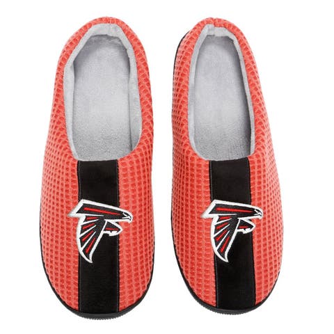 Men's FOCO Scarlet San Francisco 49ers Team Stripe Memory Foam Slide Slippers Size: Medium