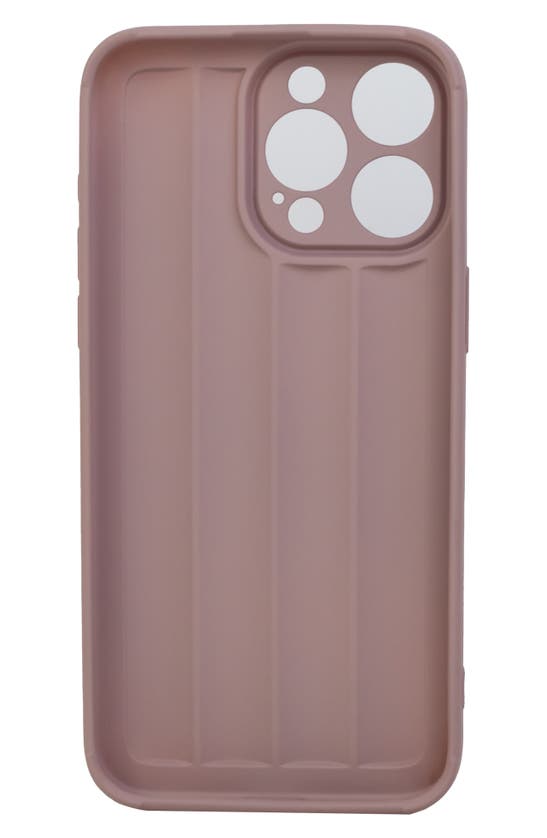 Shop Auramma Roman Stripes Iphone 14 Pro Case In Dusty Pink