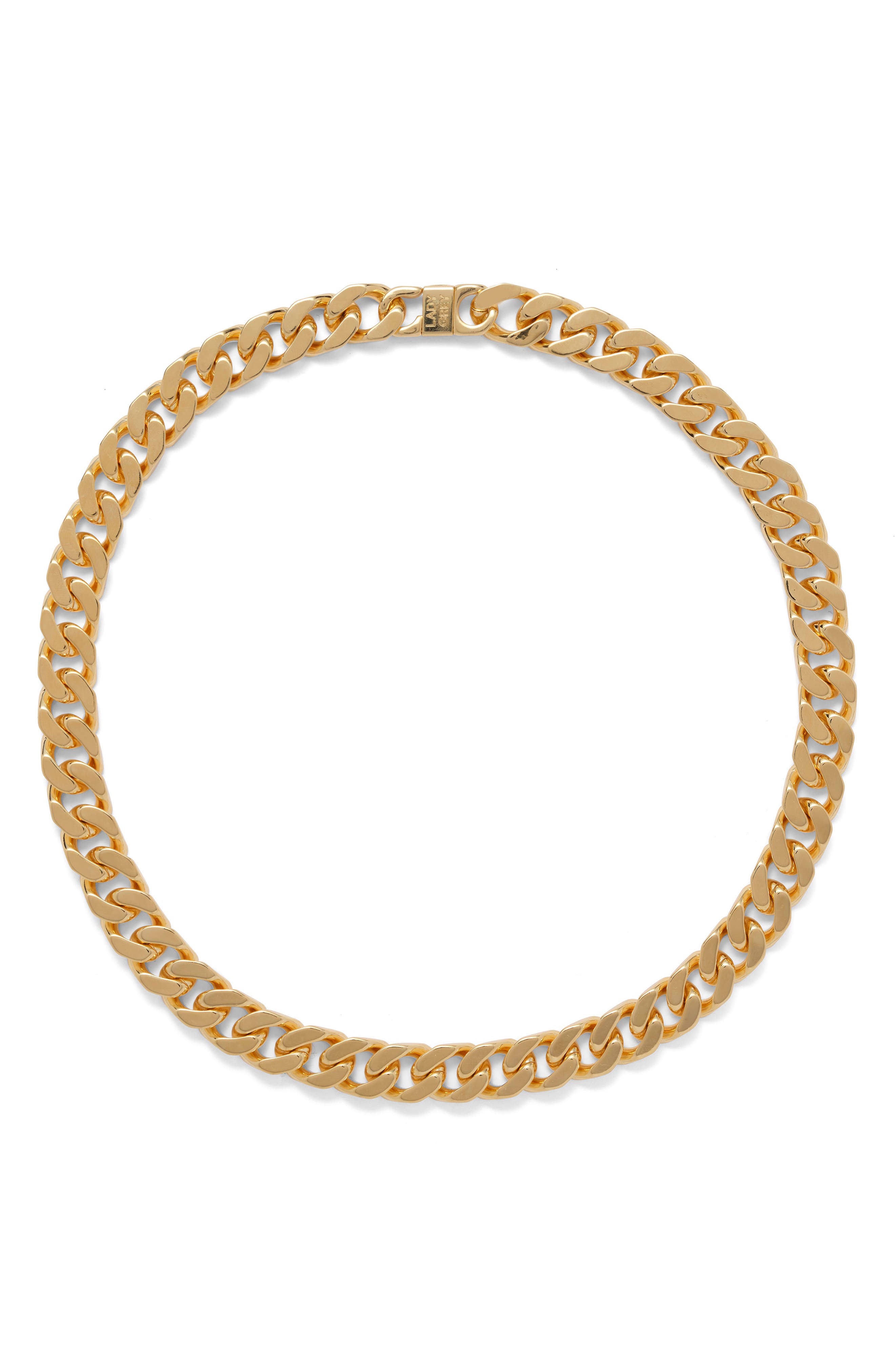 Lady Grey XXL Curb Chain Necklace in Gold Cover