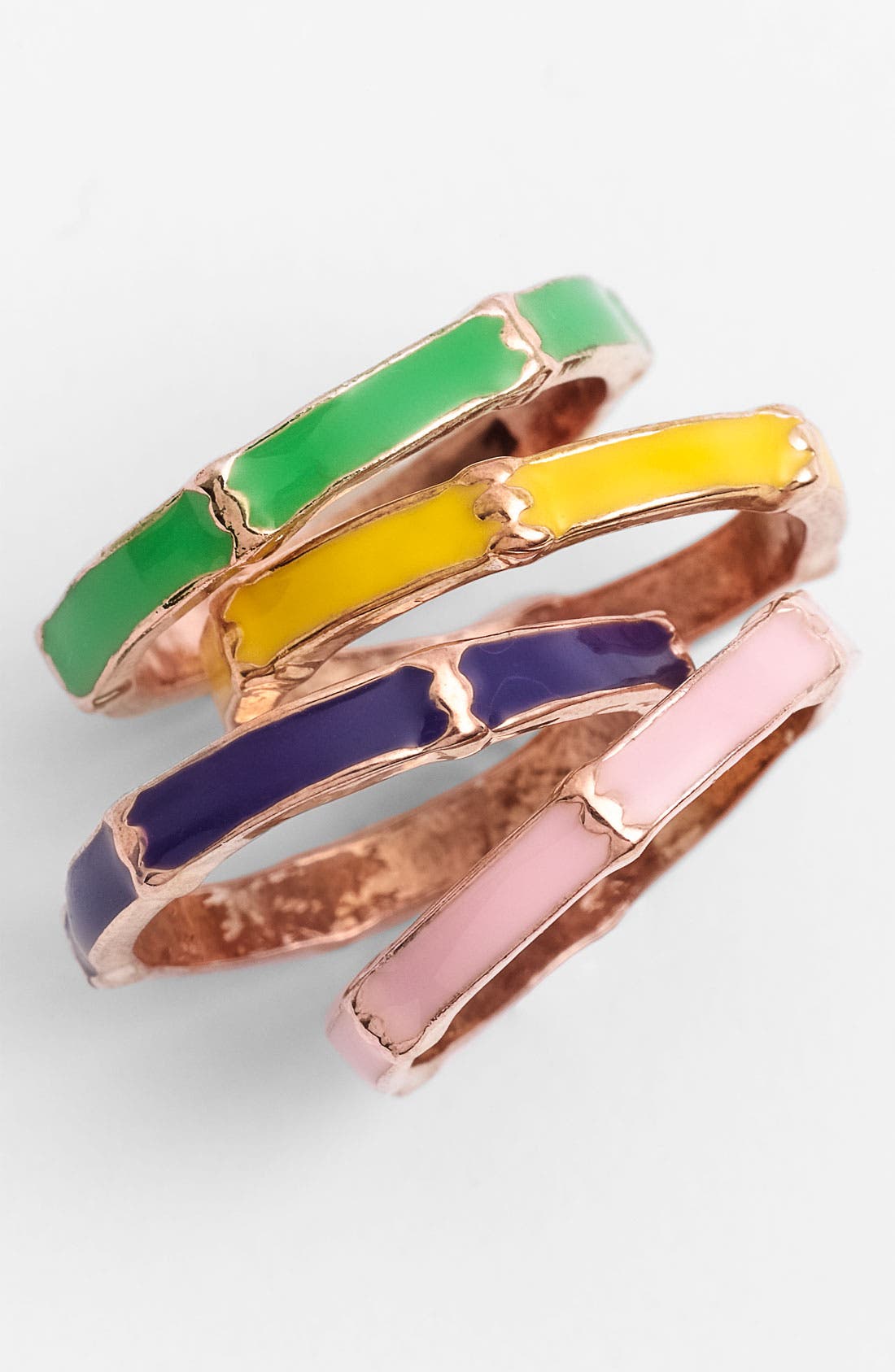 Stephan & Co. Stackable Enameled Ring Set Nordstrom