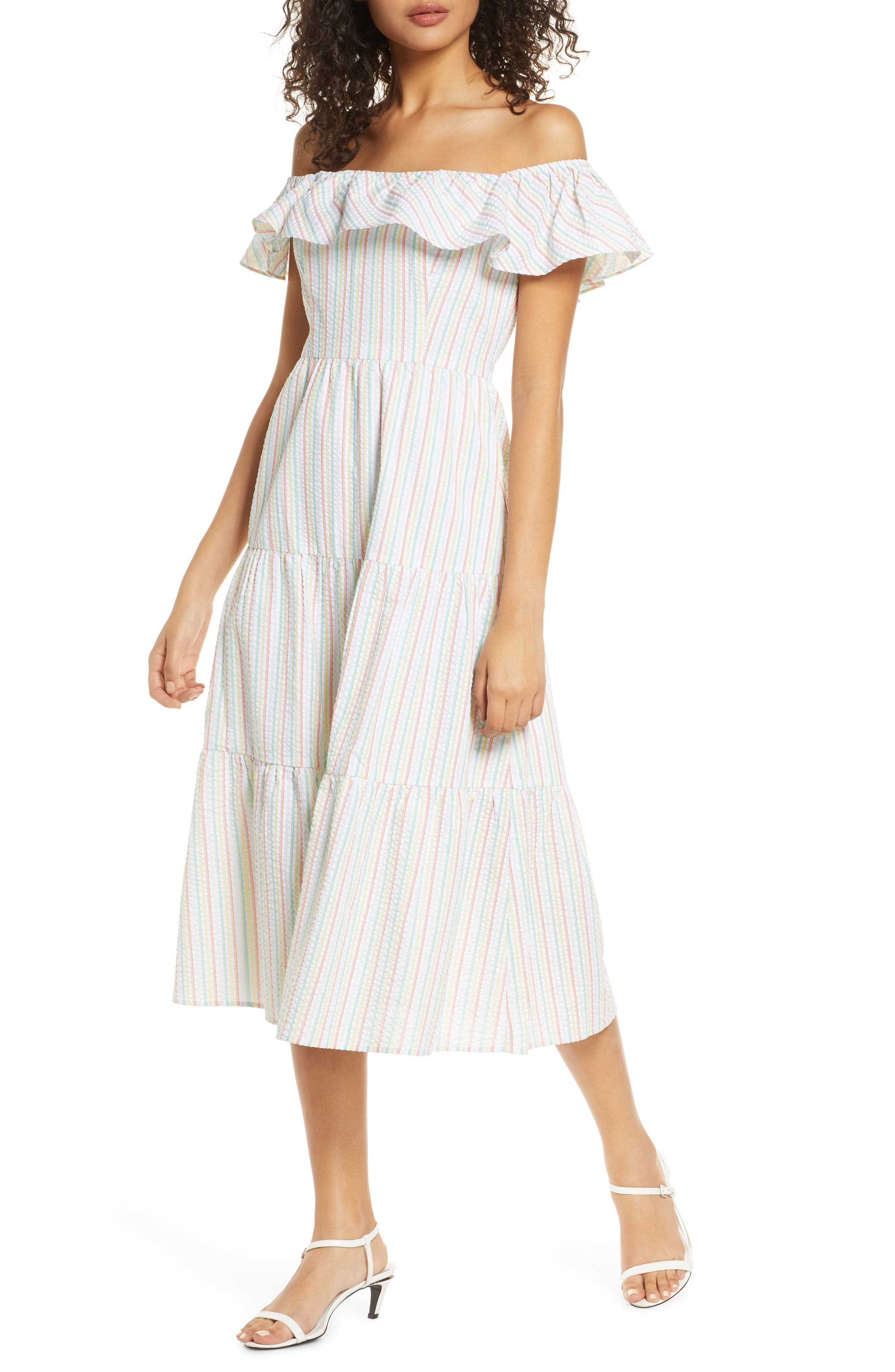 sunnyland furniture clearance on Ali Jay Sunnylands Off The Shoulder Midi Dress Nordstrom