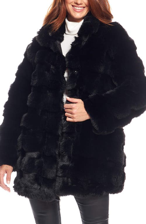 Rainier Reversible Faux Fur Coat in Black
