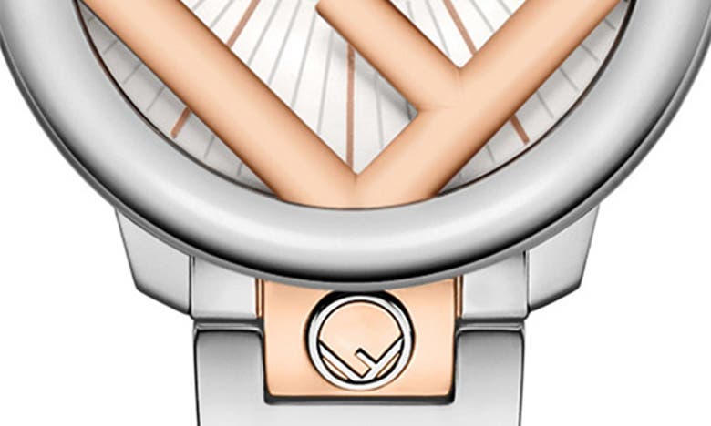 Fendi Silver Dial Two-tone Bracelet Watch, 36mm In Two Tone
