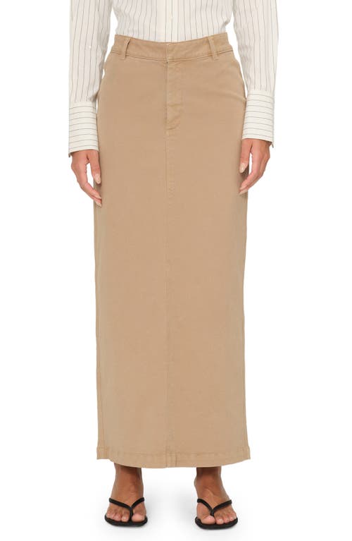 Asra Twill Maxi Skirt in Sepia Twill