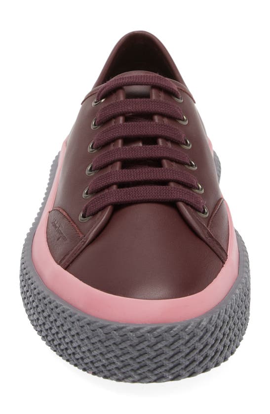 Shop Icon Trade Services Storm Leather Sneaker In Burgundy
