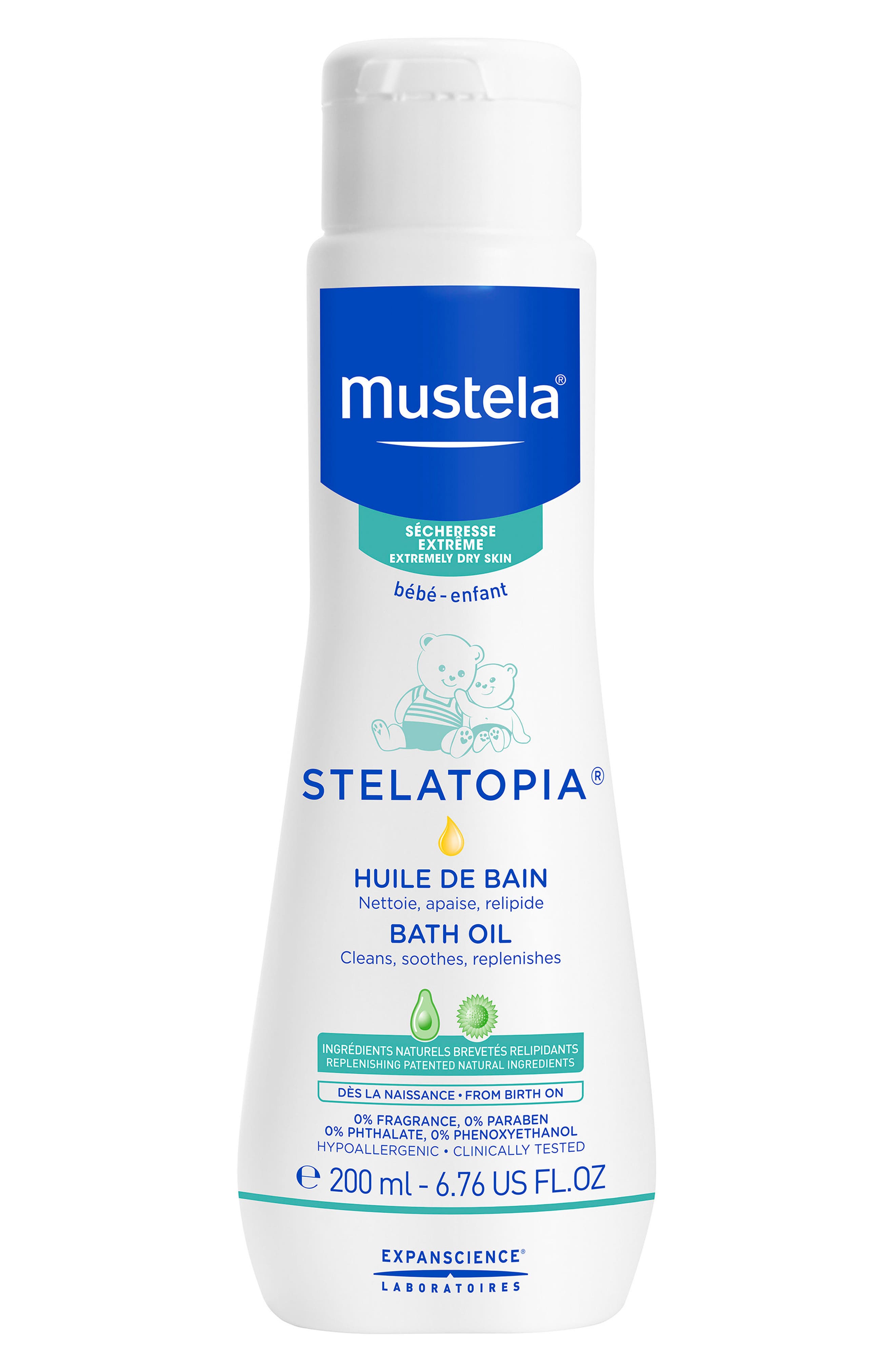 mustela stelatopia bath oil 200ml