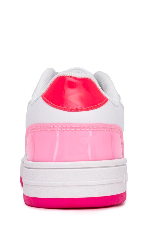 Shop Nautica Kids' Casual Sneaker In White/neon/pink