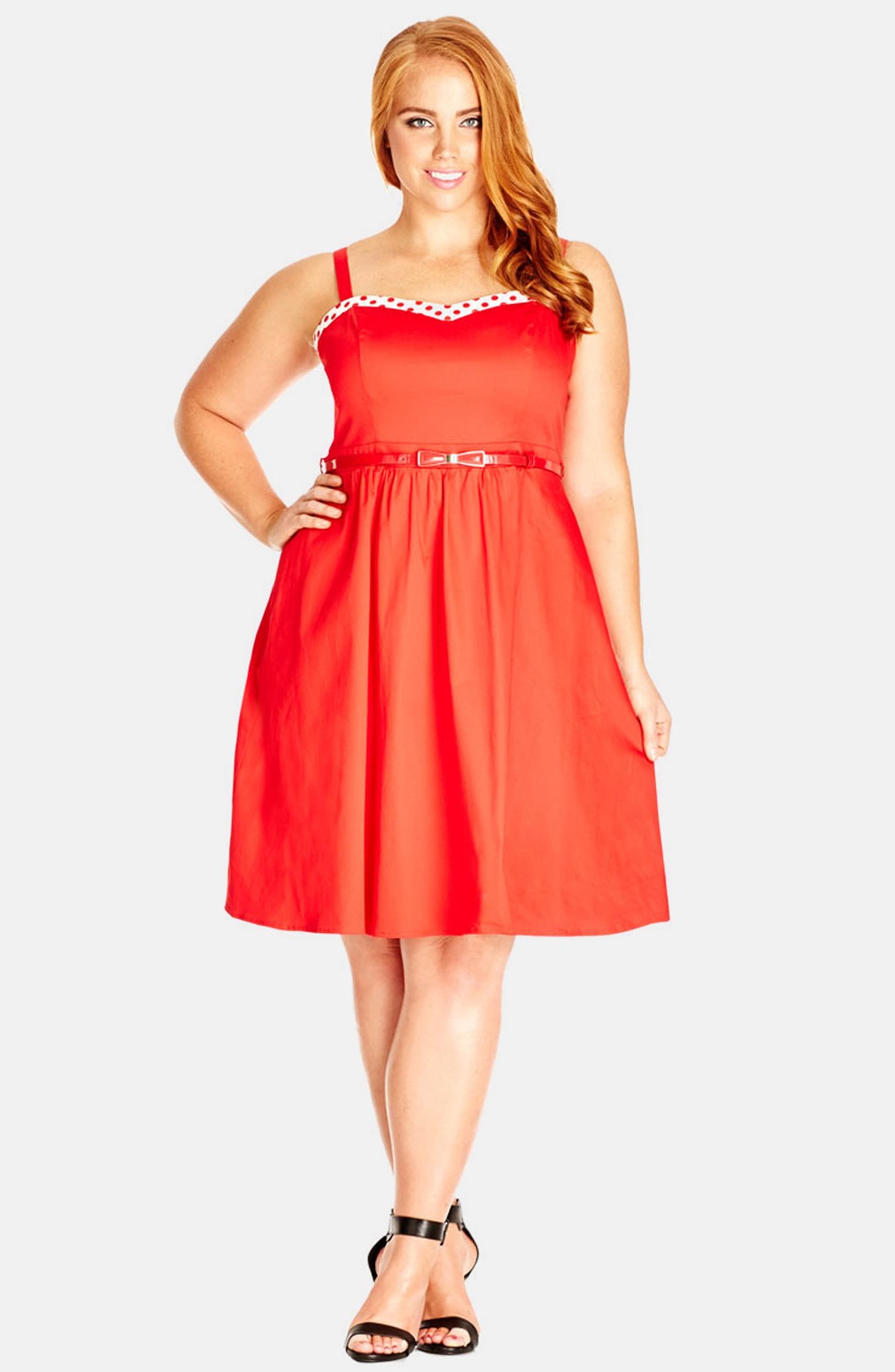City Chic 'Sweetheart' Fit & Flare Dress (Plus Size) | Nordstrom
