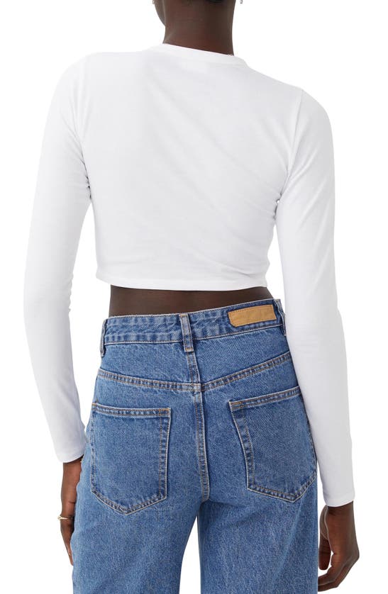 Shop Cotton On Long Sleeve Crop T-shirt In White
