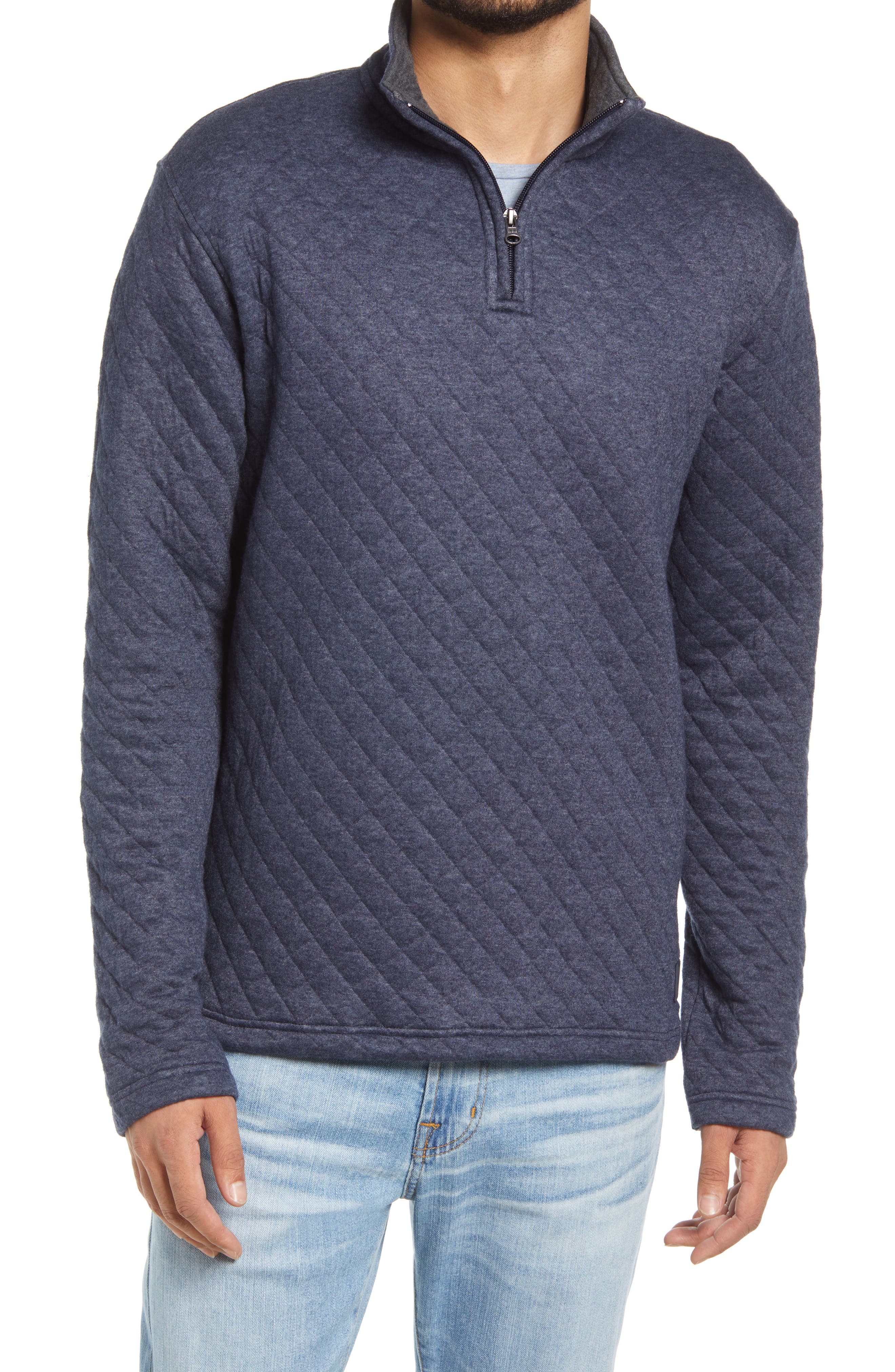 quilted quarter zip