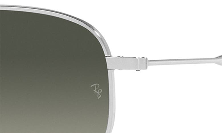 Ray Ban 57mm Gradient Square Aviator Sunglasses In Silver