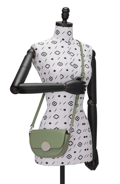 Oryany Lottie Leather Saddle Crossbody Bag In Deep Green