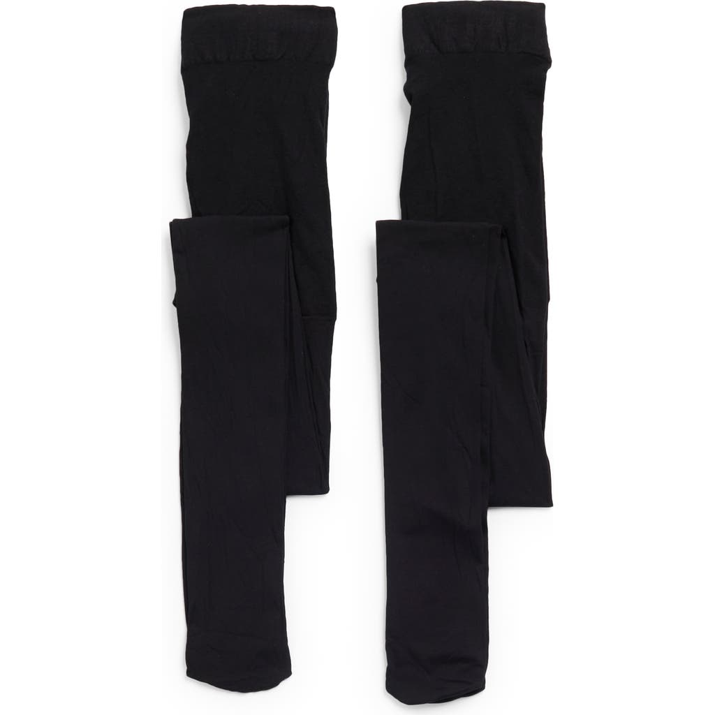 Hue Opaque Control Top Tights In Black Pack