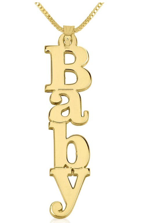 Personalized Nameplate Pendant Necklace in Gold Plated