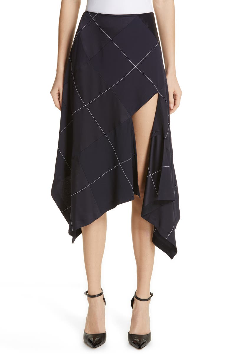 Monse Grid Asymmetrical Skirt | Nordstrom