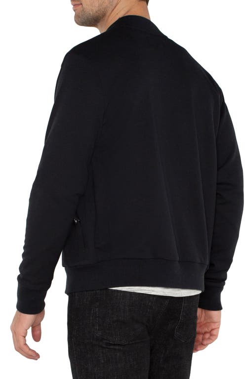 Shop Liverpool Knit Bomber Jacket In Black