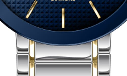 Jones New York Diamond Accent Three-hand Quartz Bracelet Watch, 42mm In Silver/gold