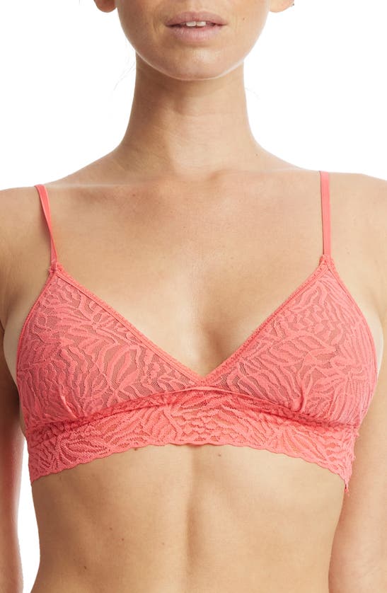 Hanky Panky Animal Max Lace Padded Bralette In Wild Card