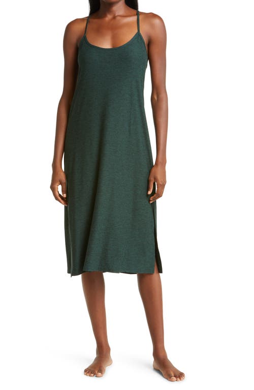 Beyond Yoga Midi Slip Nightgown in Forest Green - Pine