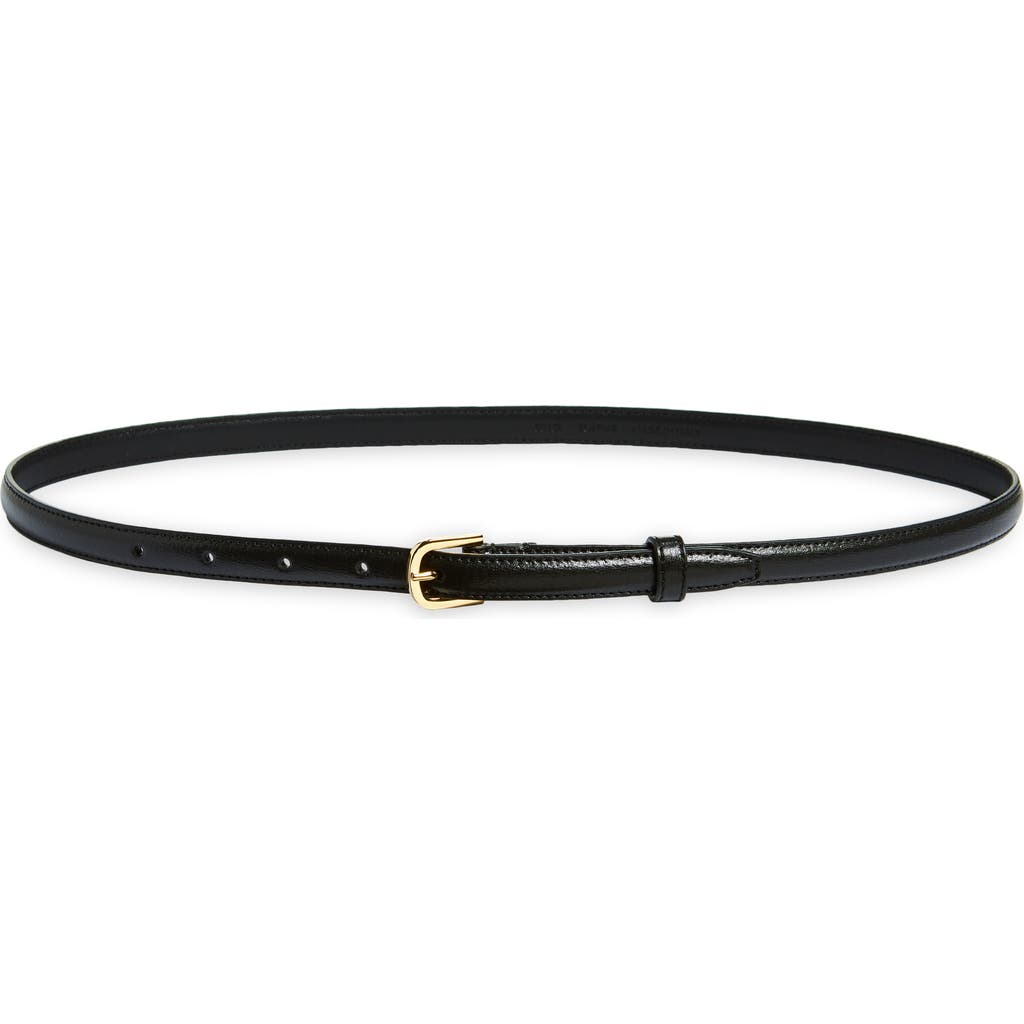 Totême Toteme Leather Thin Belt In Black
