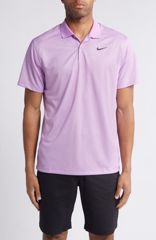 Nike Golf Dri-FIT Victory+ Geo Print Golf Polo in Rush Fuchsia/Rush Fuchsia 