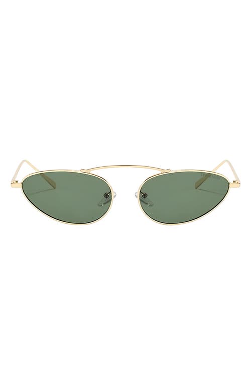 Fifth & Ninth Daphne 60mm Polarized Cat Eye Sunglasses in Gold /Green 