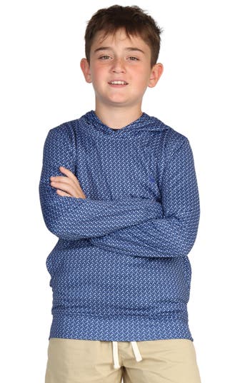 Tailorbyrd Kids' Golf Tee Performance Hoodie In Navy