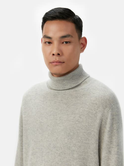 Shop Gobi Cashmere Turtle Neck In Dawn Blue