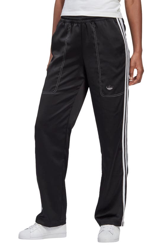 Adidas Originals 3-stripes Satin Track Pants In Black | ModeSens