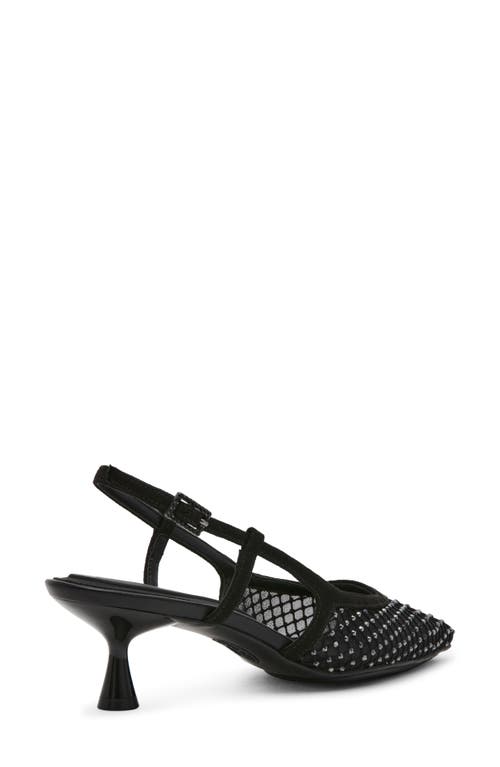 Shop Anne Klein Thia Slingback Pump In Black/black Crystal