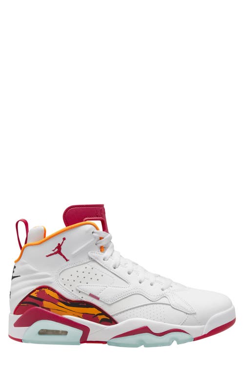 Shop Nike Jumpman 3-peat Sneaker In White/red/orange