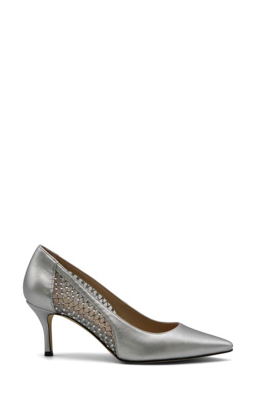 Charles By Charles David Alanna Embellished Pointed Toe Pump In Chrome