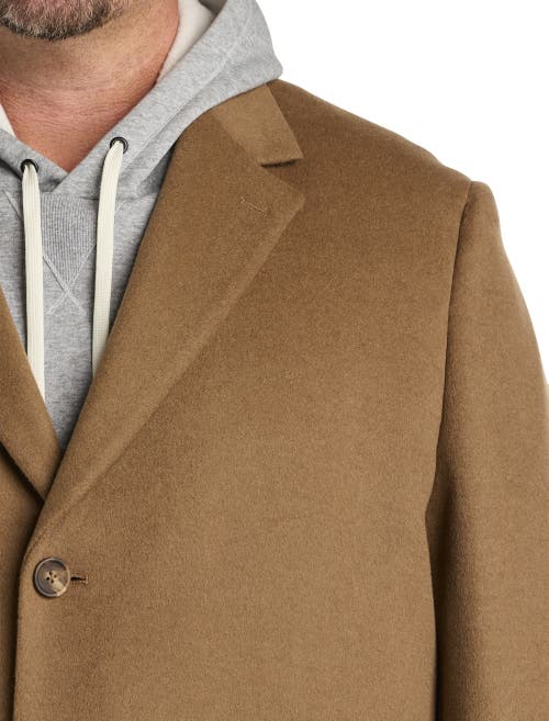 Oak Hill Premium By Dxl Oak Hill Premium Wool-blend Overcoat In Camel