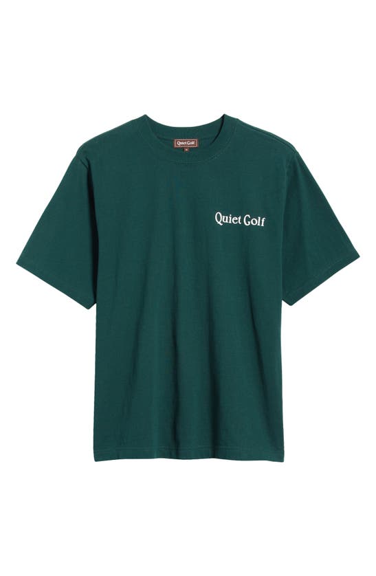 Shop Quiet Golf Pennant Cotton Graphic T-shirt In Forest