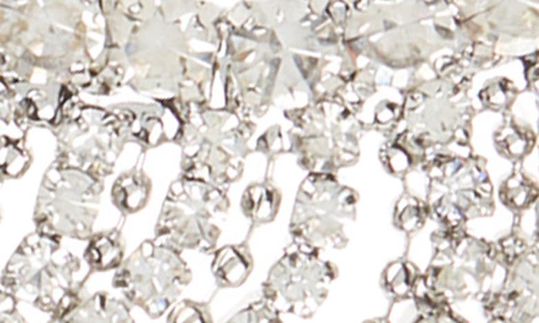 Eye Candy Los Angeles Fringe Statement Earrings In Silver