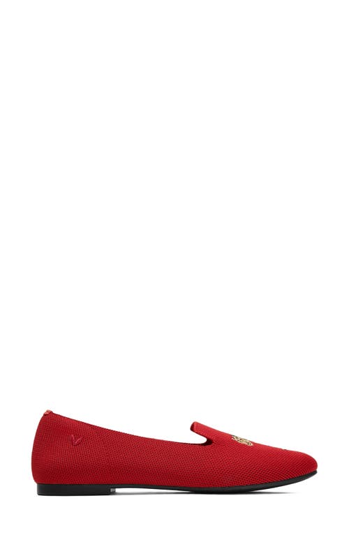 Shop Vivaia Audrey Knit Flat In Ruby Red Cheetah