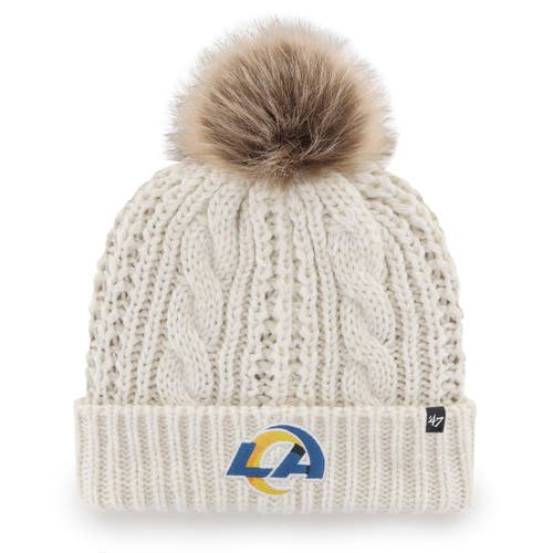 San Francisco 49ers '47 Women's Meeko Cuffed Knit Hat With Pom - Cream