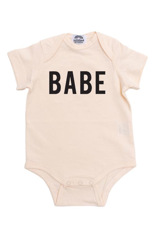 POLISHED PRINTS Babe Organic Cotton Bodysuit Natural at Nordstrom, Us