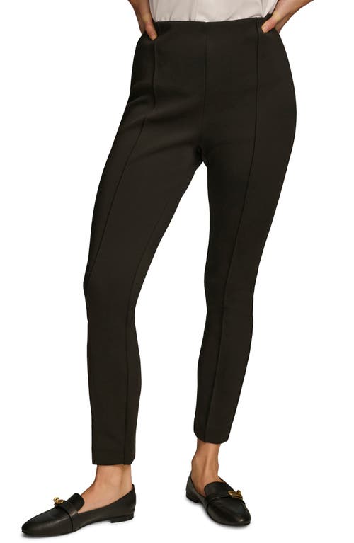 DONNA KARAN Skinny Pintuck Ankle Pants in Black 