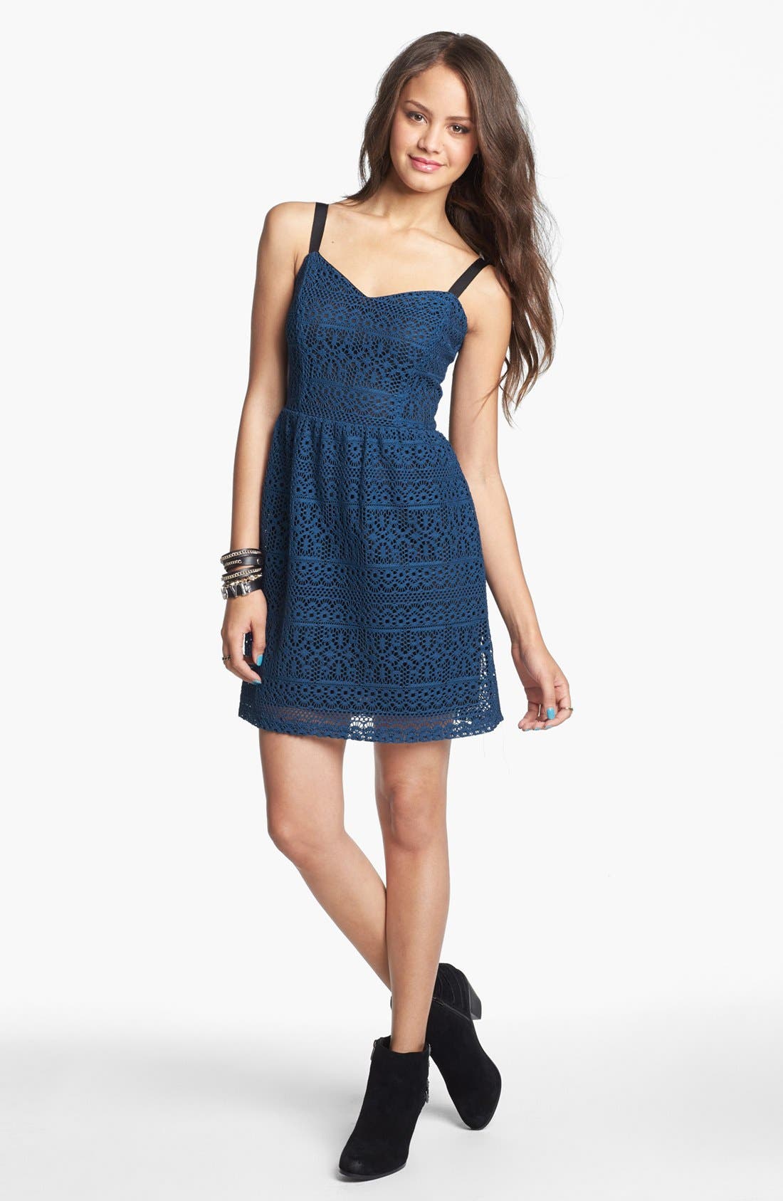 Socialite Crochet Dress (Juniors) Only) Nordstrom