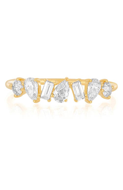 Multifaceted Diamond Ring in 14K Yg