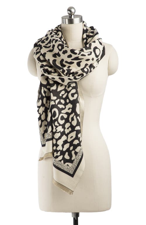 Saachi Reversible Scarf In Black/cream