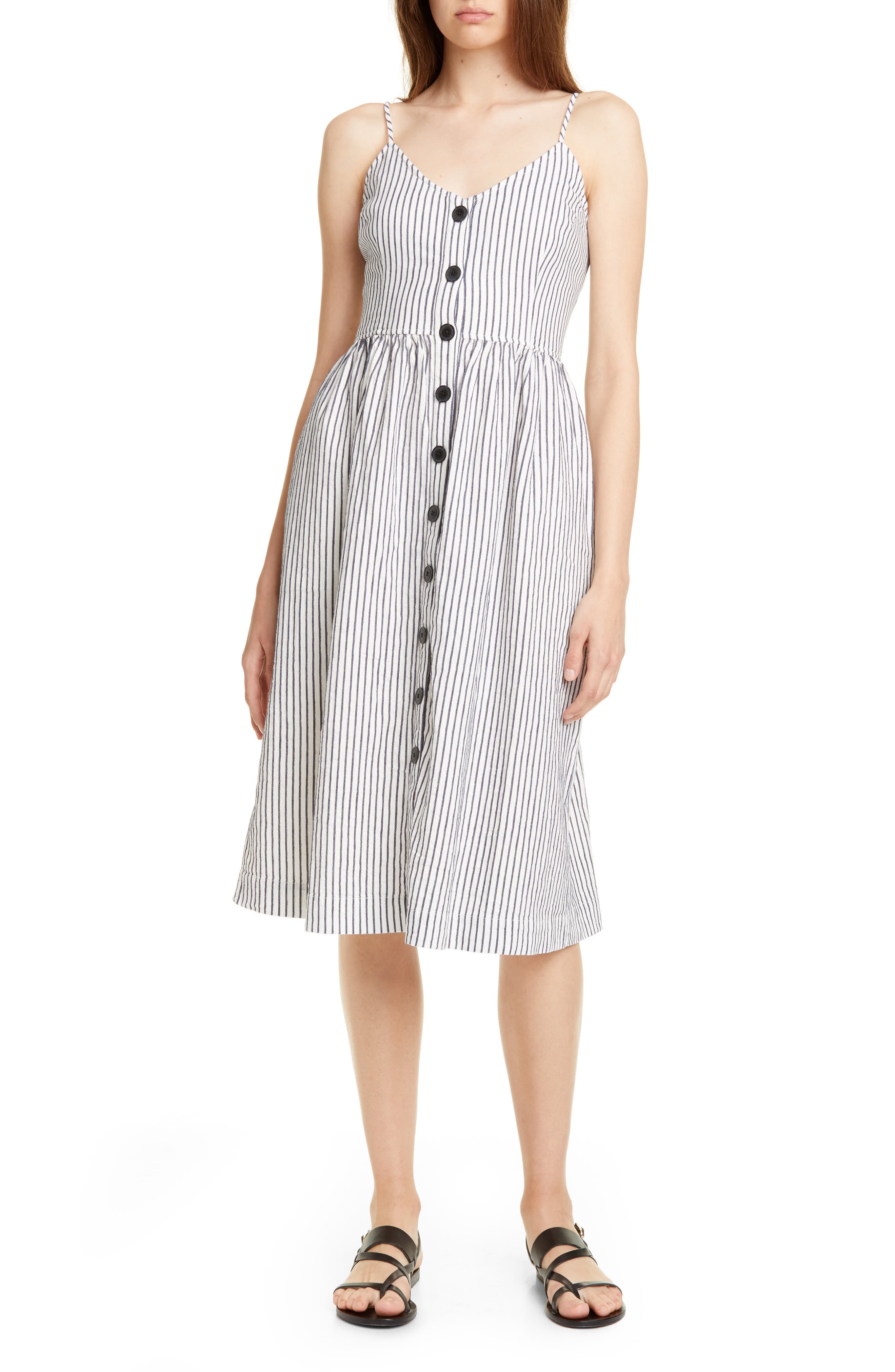 Atm Anthony Thomas Melillo Cotton & Linen Sundress, White