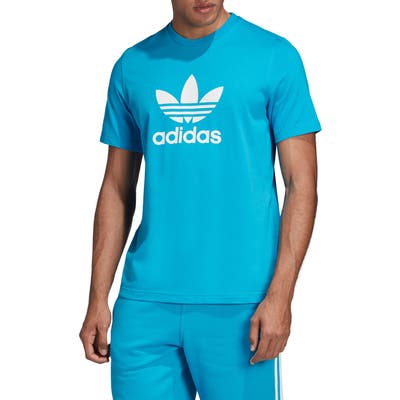 Adidas Originals Trefoil Graphic T-Shirt, Blue