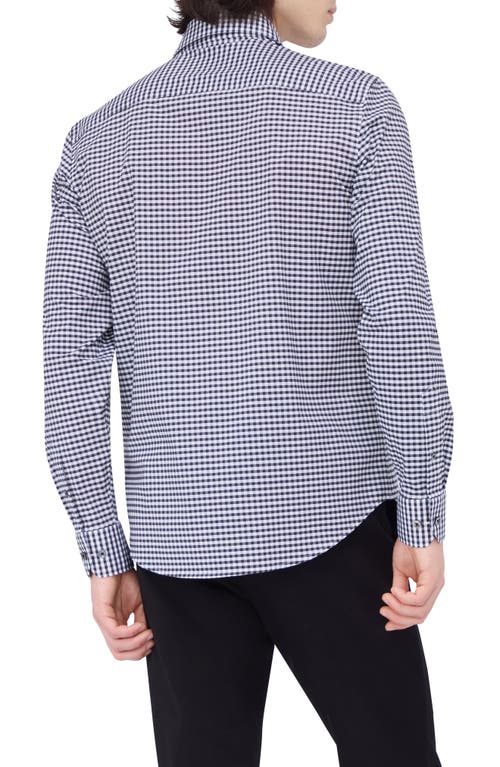 Bugatchi James Ooohcotton® Gingham Button-up Shirt In Black