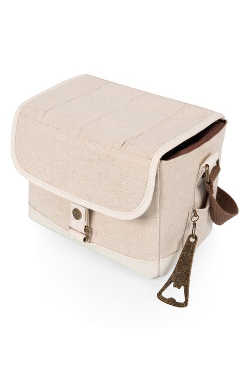 Picnic Time Beer Caddy Cooler Tote In Beige